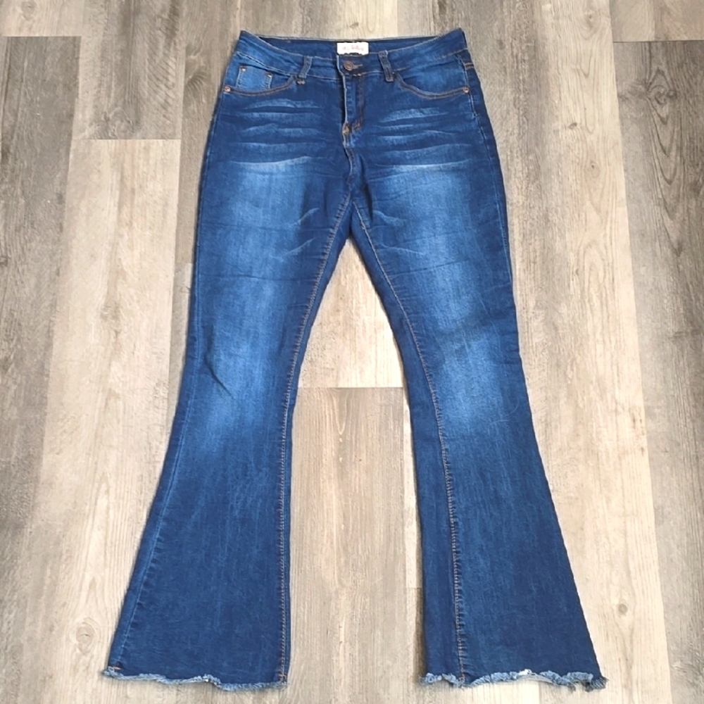 Red Bottoms Women's Blue Flared Jeans